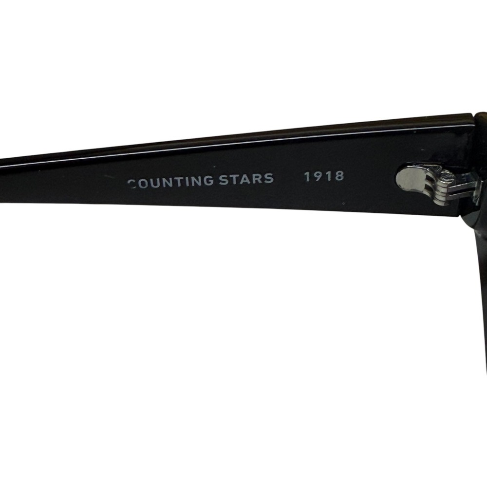 Quay Counting Stars Sunglasses Black Oversized Geometric Cat Eye Frames - Picture 4 of 5